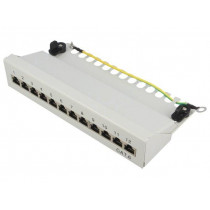 NP0017A; Patch panel; RJ45; Cat: 6; Colour: grey; Number of ports: 12; LOGILINK