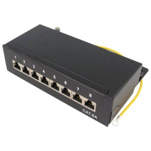 NP0018B; Patch panel; RJ45; Cat: 6a; Colour: black; IDC; surface-mounted; LOGILINK