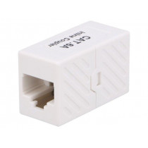 NP0025U; Socket; coupler; Cat: 6a; unshielded; Layout: 8p8c; RJ45 socket x2; LOGILINK