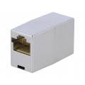 NP0029; Socket; coupler; Cat: 5e; shielded; Layout: 8p8c; RJ45 socket x2; LOGILINK