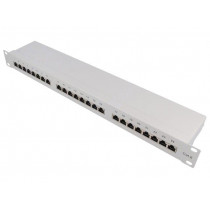 NP0053; Patch panel; RJ45; Cat: 6; RACK; Colour: grey; Number of ports: 24; LOGILINK