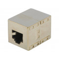 NP0054; Socket; coupler; Cat: 6; shielded; Layout: 8p8c; RJ45 socket x2; LOGILINK