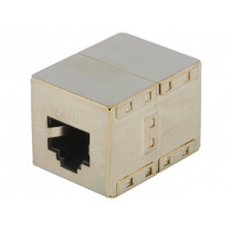 NP0054; Socket; coupler; Cat: 6; shielded; Layout: 8p8c; RJ45 socket x2; LOGILINK