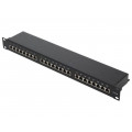 NP0055; Patch panel; RJ45; Cat: 6; RACK; Colour: black; Number of ports: 24; LOGILINK