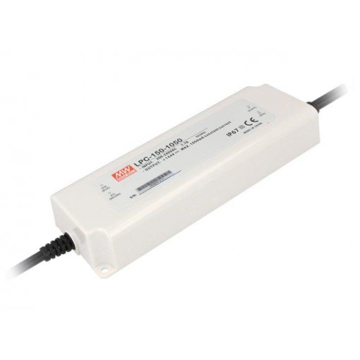 LPC-150-1050; Power supply: switched-mode; LED; 151.2W; 72÷144VDC; 1050mA; IP67; MEAN WELL