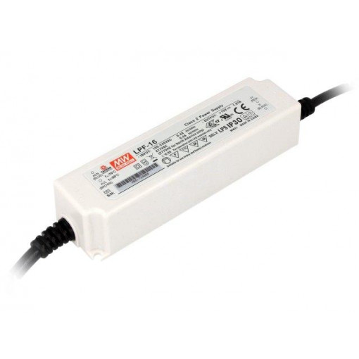 LPF-16-54; Power supply: switched-mode; LED; 16.2W; 54VDC; 0.3A; 90÷305VAC; MEAN WELL