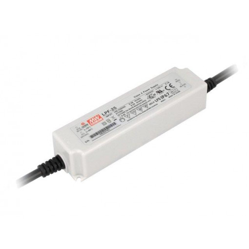 LPF-25-20; Power supply: switched-mode; LED; 25W; 20VDC; 1.25A; 90÷305VAC; MEAN WELL