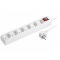 LPS202; Plug socket strip: protective; Sockets: 6; 230VAC; 16A; 1.5m; IP20; LOGILINK
