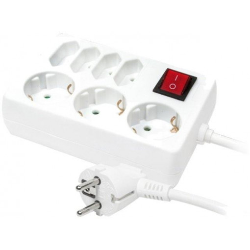 LPS210; Plug socket strip: protective; Sockets: 7; 230VAC; 16A; 5m; IP20; LOGILINK