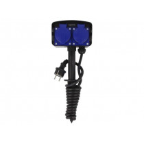 LPS214; Plug socket strip: protective; Sockets: 2; 250VAC; 16A; 2m; IP44; LOGILINK