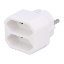 LPS218; Plug socket strip: protective; Sockets: 2; Colour: white; LOGILINK