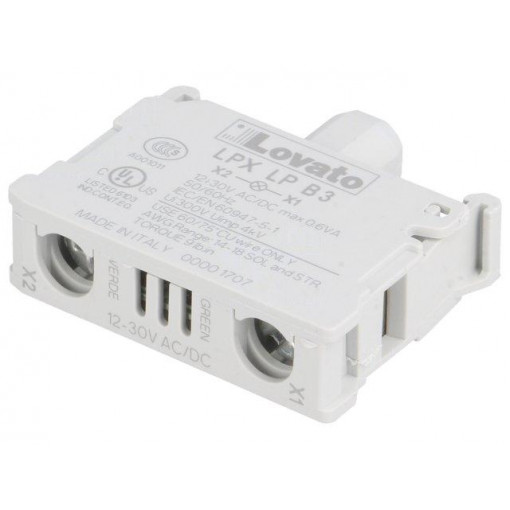 LPXLPB3; Illuminating unit; 22mm; Platinum; -25÷70°C; Illumin: LED; front; LOVATO ELECTRIC