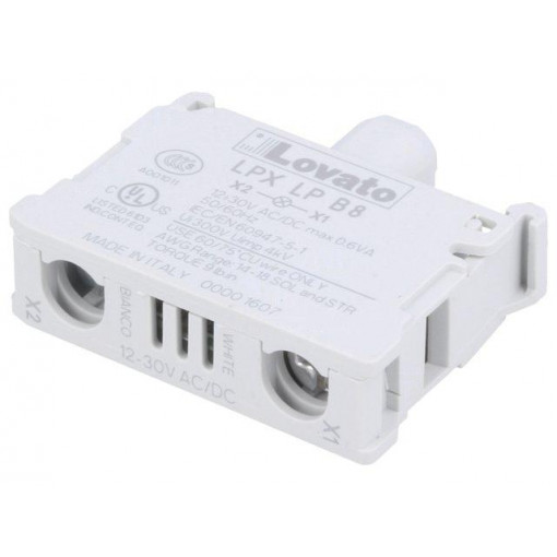 LPXLPB8; Illuminating unit; 22mm; Platinum; -25÷70°C; Illumin: LED; front; LOVATO ELECTRIC