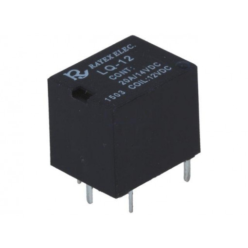 LQ-12; Relay: electromagnetic; SPDT; Ucoil: 12VDC; 20A; automotive; 6g; Recoy/RAYEX ELECTRONICS