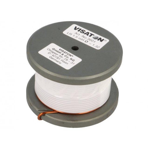 3601; Inductor: coil; 1.5mH; 0.18Ω; 13.4A; Ø: 56mm; H: 36mm; Øcore: 1.3mm; VISATON