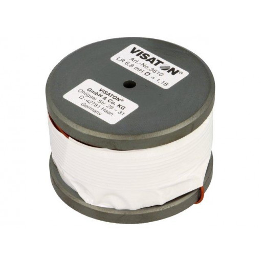 3610; Inductor: coil; 6.8mH; 0.43Ω; 7.4A; Ø: 56mm; H: 36mm; Øcore: 1.15mm; VISATON