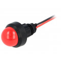 LR-D20-220DC; Indicator: LED; prominent; 220VDC; Cutout: Ø13mm; IP40; 300mm leads; POLAM-ELTA