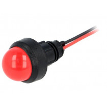 LR-D20-220DC; Indicator: LED; prominent; 220VDC; Cutout: Ø13mm; IP40; 300mm leads; POLAM-ELTA