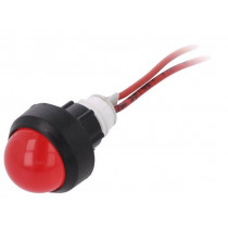 LR-D20H-230AC; Indicator: LED; prominent; 230VAC; Cutout: Ø13mm; 300mm leads; POLAM-ELTA
