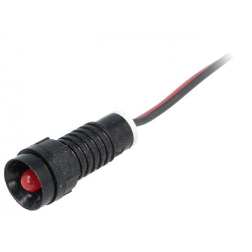 LR-D5-220DC; Indicator: LED; recessed; 220VDC; Cutout: Ø11mm; IP40; 300mm leads; POLAM-ELTA