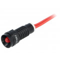 LR-D5-230AC; Indicator: LED; recessed; 230VAC; Cutout: Ø11mm; IP40; 300mm leads; POLAM-ELTA