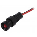 LR-D5-220DC BLINKING; Indicator: LED; recessed; 220VDC; Cutout: Ø11mm; IP40; 300mm leads; POLAM-ELTA