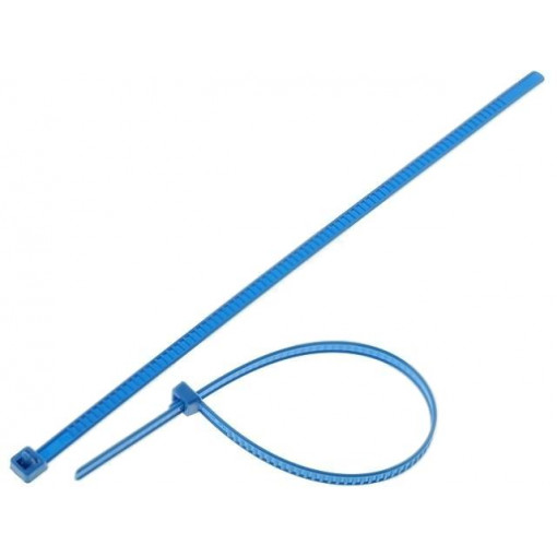 115-00006; Cable tie; multi use; L: 195mm; W: 4.7mm; polyamide; 245N; blue; HELLERMANNTYTON