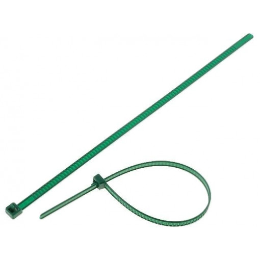 115-00005; Cable tie; multi use; L: 195mm; W: 4.7mm; polyamide; 245N; green; HELLERMANNTYTON