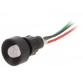 LRG-D10-230ACWK; Indicator: LED; recessed; 230VAC; Cutout: Ø13mm; IP40; 300mm leads; POLAM-ELTA