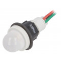 LRG-D16H-230ACWK; Indicator: LED; prominent; 230VAC; Cutout: Ø13mm; 300mm leads; POLAM-ELTA