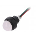 LRG-D20H-230ACWK; Indicator: LED; prominent; 230VAC; Cutout: Ø13mm; 300mm leads; POLAM-ELTA
