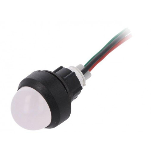 LRG-D20H-230ACWK; Indicator: LED; prominent; 230VAC; Cutout: Ø13mm; 300mm leads; POLAM-ELTA