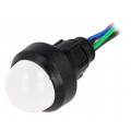 LRGB-D20-230ACWK; Indicator: LED; prominent; 230VAC; Cutout: Ø13mm; IP40; 300mm leads; POLAM-ELTA