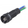 LRGB-D5-230ACWK; Indicator: LED; recessed; 230VAC; Cutout: Ø11mm; IP40; 300mm leads; POLAM-ELTA