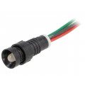 LRGY-D5-230ACWK; Indicator: LED; recessed; 230VAC; Cutout: Ø11mm; IP40; 300mm leads; POLAM-ELTA