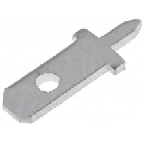 LST1095; Terminal: flat; 2.8mm; 0.8mm; male; THT; brass; silver plated; NINIGI