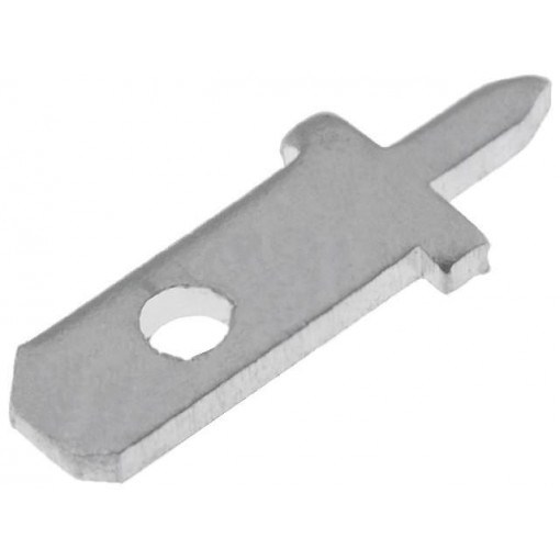 LST1095; Terminal: flat; 2.8mm; 0.8mm; male; THT; brass; silver plated; NINIGI