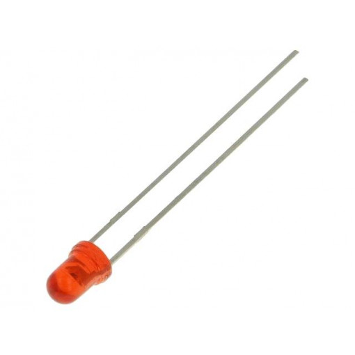 LTL-1CHEE; LED; 3mm; red; 5.6÷19mcd; 45°; Front: convex; Pitch: 2.54mm; LITEON