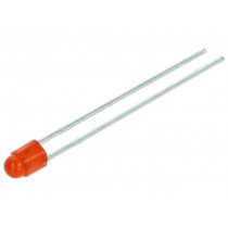 LTL17KRH5D; LED; 3mm; red; 110÷400mcd; 50°; Front: convex; Pitch: 2.54mm; LITEON