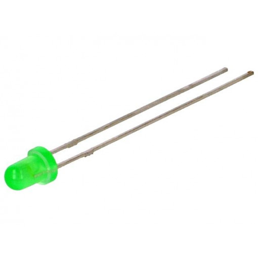 LTL1NHKGD; LED; 3mm; green; 25÷85mcd; 85°; Front: convex; Pitch: 2.54mm; LITEON