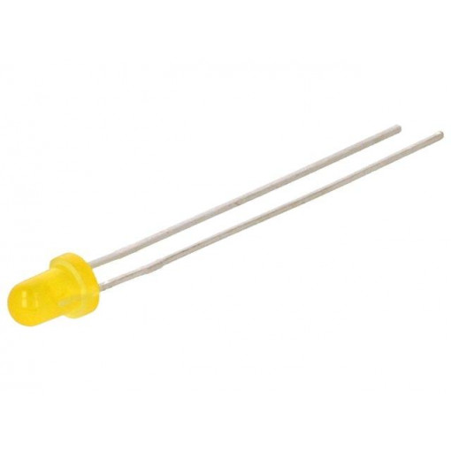 LTL1NHSH6D; LED; 3mm; yellow; 65mcd; 60°; Front: convex; Pitch: 2.54mm; LITEON