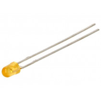 LTL42NKFD; LED; 3mm; amber; 140÷680mcd; 65°; Front: convex; Pitch: 2.54mm; LITEON