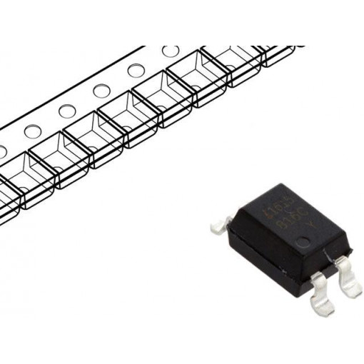 LTV-816S-TA1; Optocoupler; SMD; Channels: 1; Out: transistor; Uinsul: 5kV; Uce: 80V; LITEON
