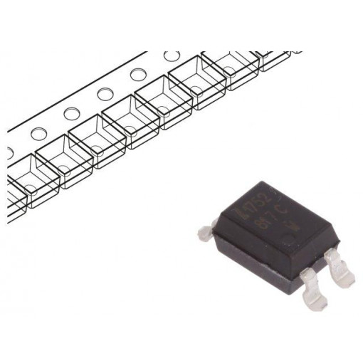 LTV-817S-TP-C; Optocoupler; SMD; Channels: 1; Out: transistor; Uinsul: 5kV; Uce: 35V; LITEON