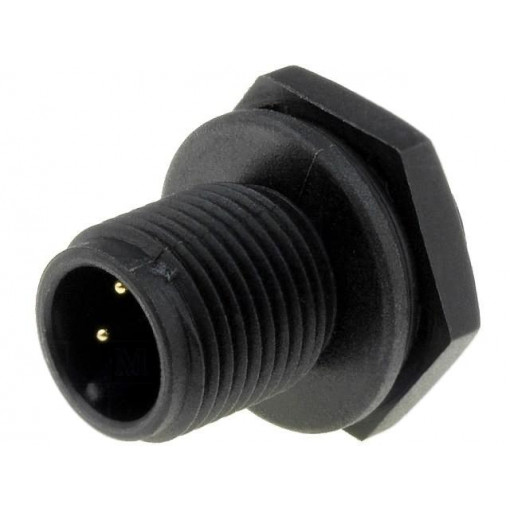 LTWM12P-03PMMS-SC; Socket; M12; PIN: 3; male; A code-DeviceNet / CANopen; soldering; AMPHENOL