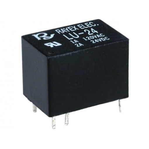 LU-24; Relay: electromagnetic; SPDT; Ucoil: 24VDC; 1A/120VAC; 2A/24VDC; Recoy/RAYEX ELECTRONICS LU-24; Relay: electromagnetic; SPDT; Ucoil: 24VDC; 1A/120VAC; 2A/24VDC; Recoy/RAYEX ELECTRONICS