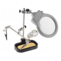; PCB holder with magnifying glass; 90mm;  ; PCB holder with magnifying glass; 90mm;