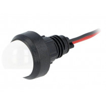 LW-D20-220DC; Indicator: LED; prominent; 220VDC; Cutout: Ø13mm; IP40; 300mm leads; POLAM-ELTA