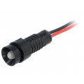 LW-D5-220DC; Indicator: LED; recessed; 220VDC; Cutout: Ø11mm; IP40; 300mm leads; POLAM-ELTA