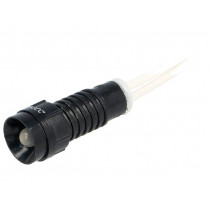 LW-D5-230AC; Indicator: LED; recessed; 230VAC; Cutout: Ø11mm; IP40; 300mm leads; POLAM-ELTA